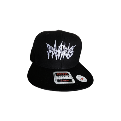 PARI$ CLOTHING Snapback Hat Flex-Brim – Black premium streetwear snap back cap front view