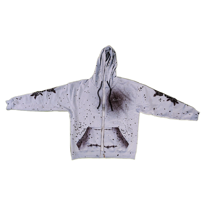 Sky Blue & Plum Zip-Up Hoodie